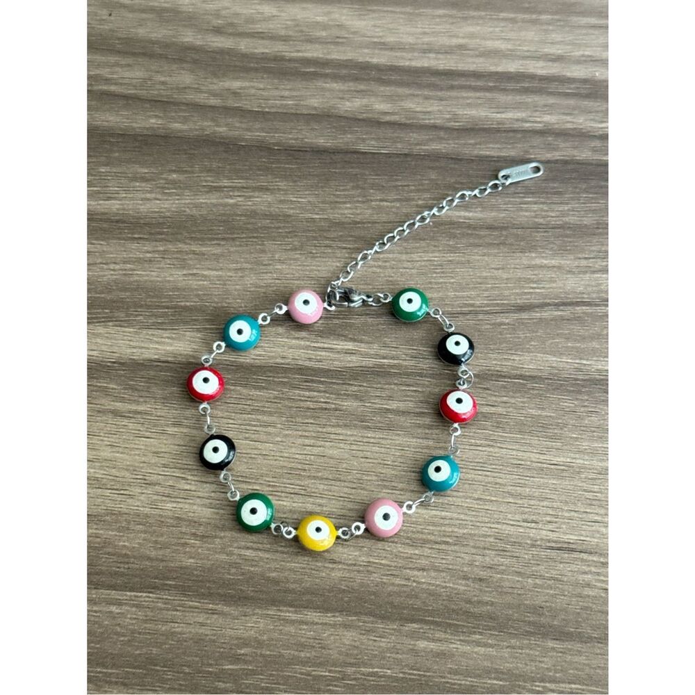 Multicolor evil eye bracelet Q1043